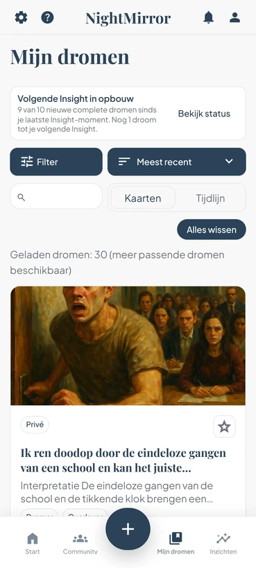 Voorbeeld van My Dreams in NightMirror