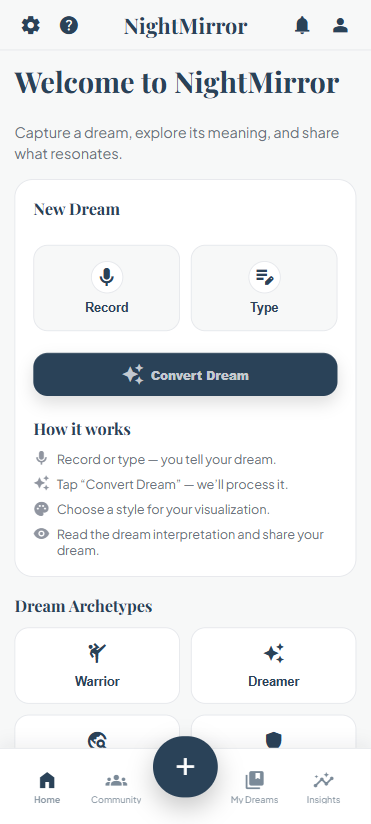 NightMirror app preview